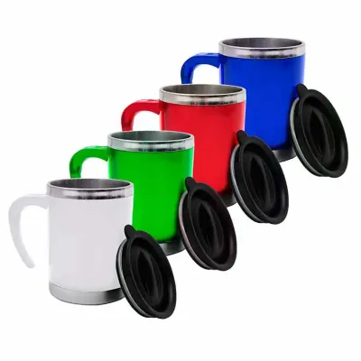 Caneca Inox 400ml Color Acrílica 1