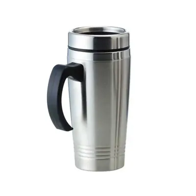 Caneca Inox 450ml com Tampa e Cabo Redondo 1