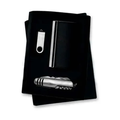 Conjunto com 3 pçs Porta Cartão, Pendrive e Canivete 1