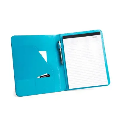 Pasta A4 personalizada com bloco de anotações- parte interna - folhas e divisórias