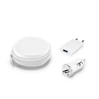 Kit tecnológico personalizado com USB com dois carregadores