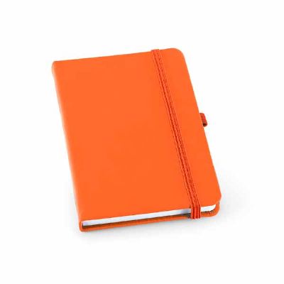 Caderneta personalizada na cor laranja