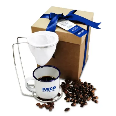 Mini Coador com xícara de café personalizada