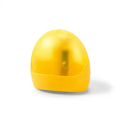 Apontador em PS com depósito personalizado amarelo