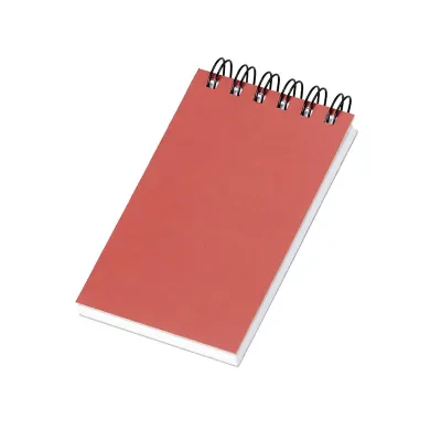 Bloco de anotações capa dura vermelha