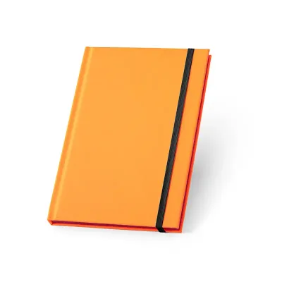 Caderno anotações com capa dura laranja