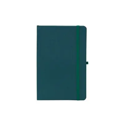 Caderneta verde com porta caneta 