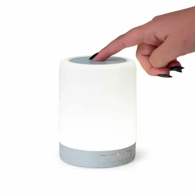 Caixa de som luminária personalizada