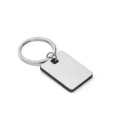 Chaveiro em metal com a lateral colorida