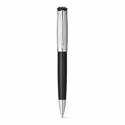 Conjunto de caneta roller e esferográfica - prata e preto