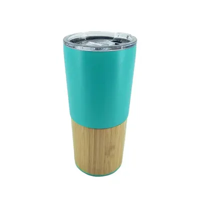 Copo Térmico Personalizado Bambu 600ml verde água