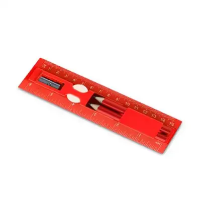 Kit escolar personalizado em vermelho