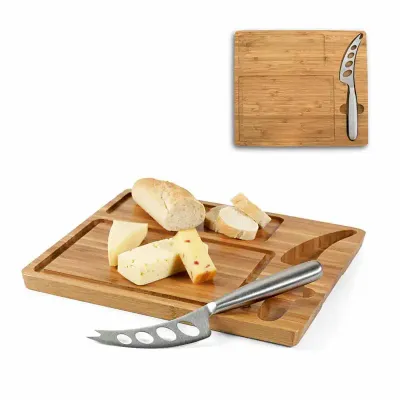 Tábua de bambu do kit de queijos personalizado