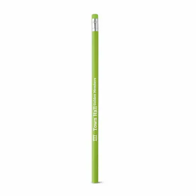 Lápis Personalizado com borracha colorida  - verde