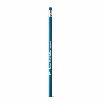 Lápis Personalizado com borracha colorida  - azul