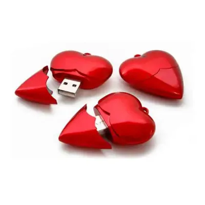 Pen drive em formato de coração