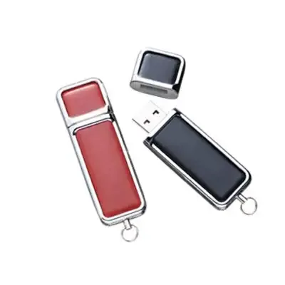 Pen drive de couro personalizado.