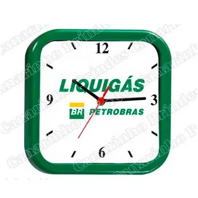 Relógio de parede com uma ampla área de impressão para promover sua marca