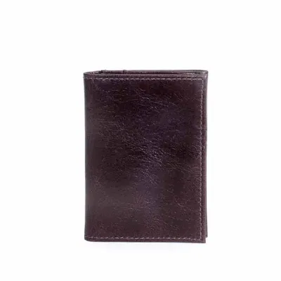 Porta-cartão em couro compacto fácil de ser levado no bolso