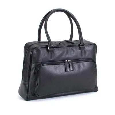 Pasta executiva com bolsos internos e frontal com fechamento em zíper 