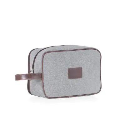 Necessaire com bolso traseiro com elástico 