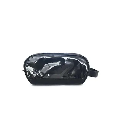 Necessaire preta com alça de mão 