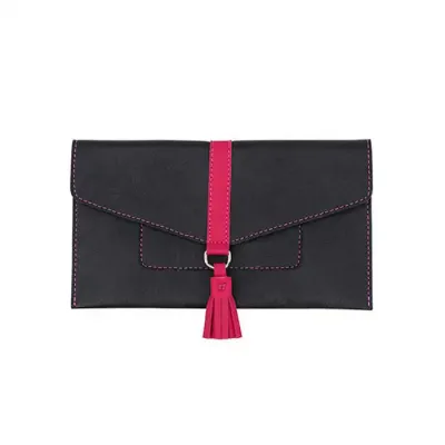 Porta-celular/carteira com fechamento em botão colchete