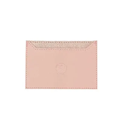 Kit feminino com porta-cartão e chaveiro na cor rose