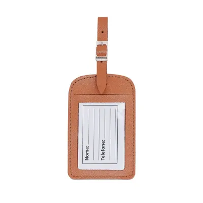 Identificador de bagagem marrom claro