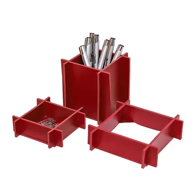 Kit escritório vermelho