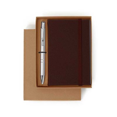 Kit com 1 caderneta e 1 caneta preto