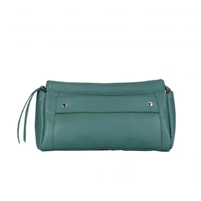 écessaire em Couro verde