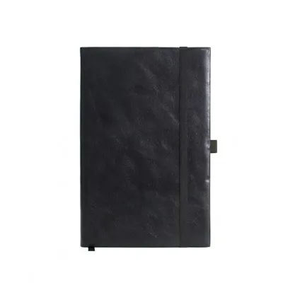 Notepad preto em couro