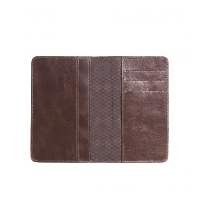 Porta passaporte marrom