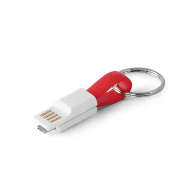 Chaveiro USB com conector 2 em 1 Personalizado