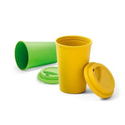 Copo Eco Personalizado na cor verde e amarelo