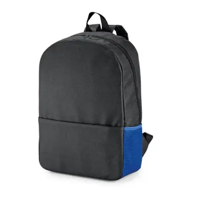 Mochila para notebook com bolso lateral em tela azul