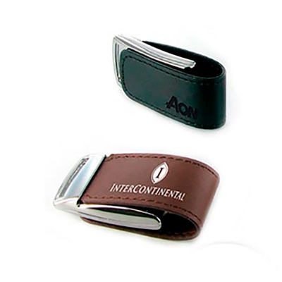 Pen drive Couro Brinde Promocional | Pen drive personalizado. Feito em couro com capacidade de 8GB. Impressão da logo em laser, o produto é embalado individualmente em sacos plásticos. É o brinde ideal para fidelizar clientes. | ST PROMO COUR8GB
