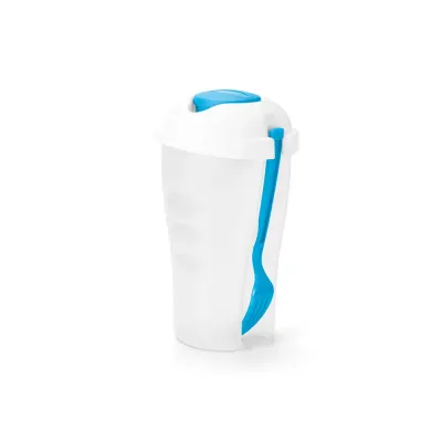 copo fechado com suporte para garfo 