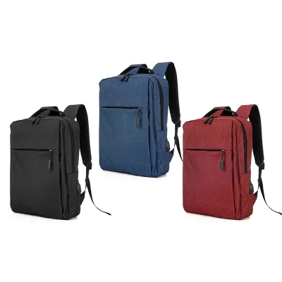 Mochila de Nylon USB 21L - 3 opções de cores