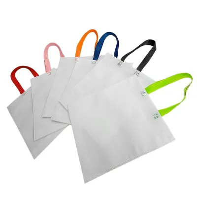 Sacola confeccionada em TNT biodegradável - várias cores