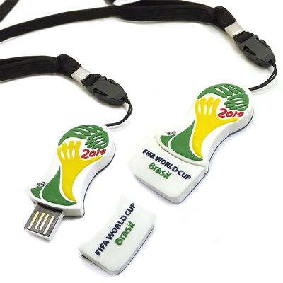 Pen drive emborrachado produzido em formato especial