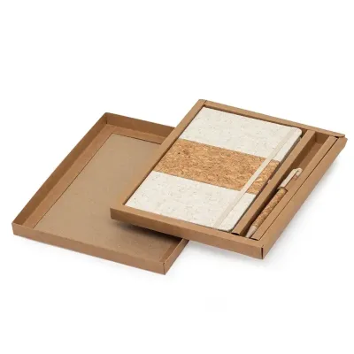 Caderneta A5 e caneta ecológico