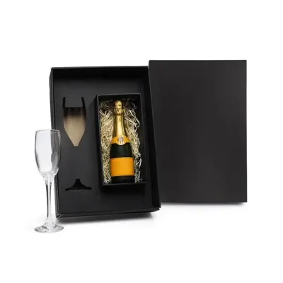 Taça de Vidro com Garrafa Mini Chandon
