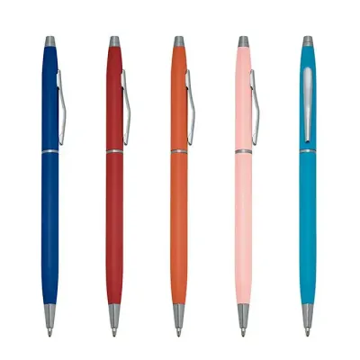 Caneta Semi Metal Fosca - opções de cores