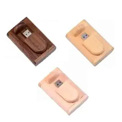 Kit pendrive de madeira
