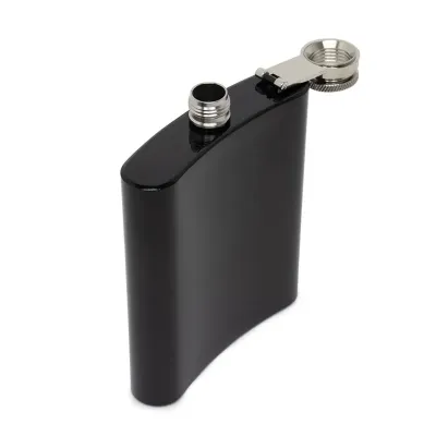 Porta whisky 7oz em aço inoxidável