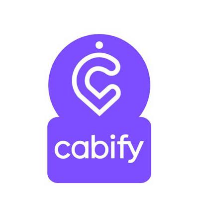 Aromatizador personalizado cabify logo 2 cores