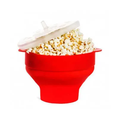 Balde de Pipoca em Silicone para Micro-ondas