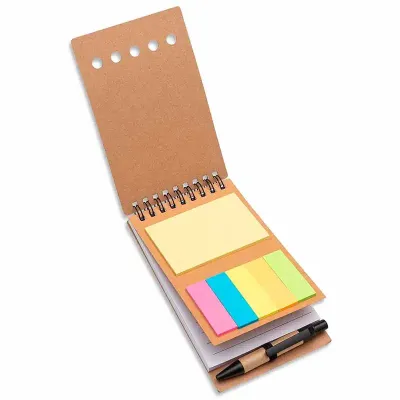 Bloco de Anotações com Caneta e Autoadesivo